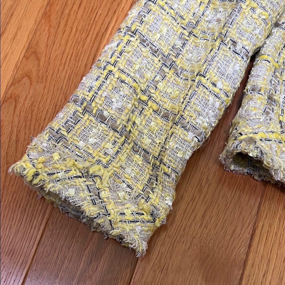 Old Navy Yellow and Black Tweed Jacket - Picture 5 of 6